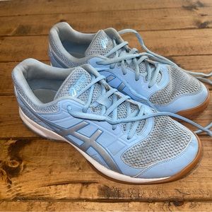 ASICS Gel- Rocket Volleyball Shoes Blue Silver 7.5
